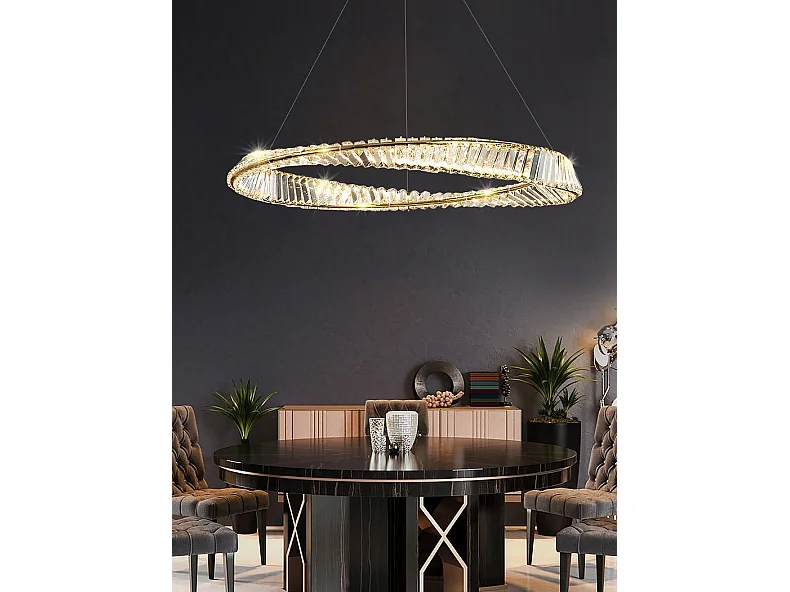 Lampada Toolight App1202-Cp Cristal 80Cm Gold