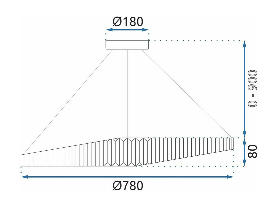 Lampada Toolight App1202-Cp Cristal 80Cm Gold