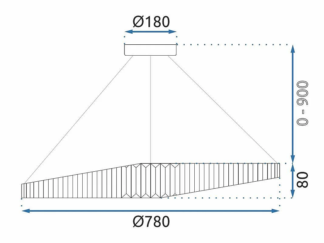 Lampada Toolight App1202-Cp Cristal 80Cm Gold