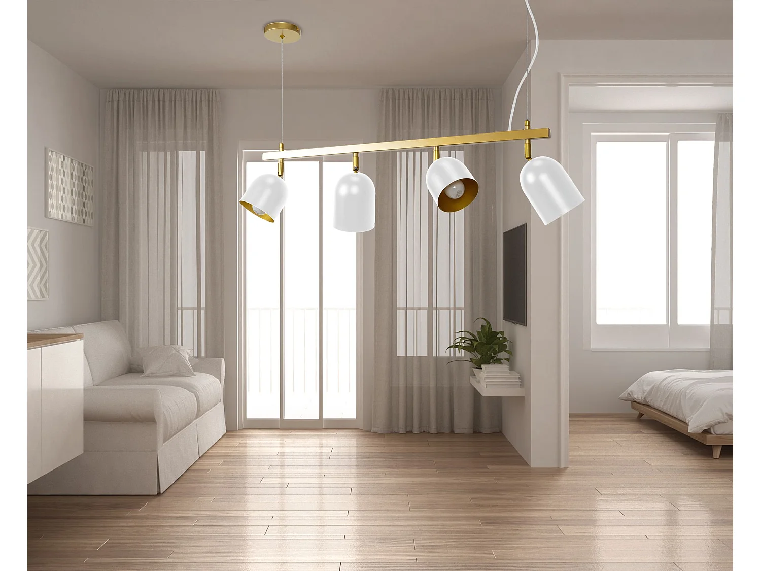 Lampe Suspendue Toolight App1030-4Cp White