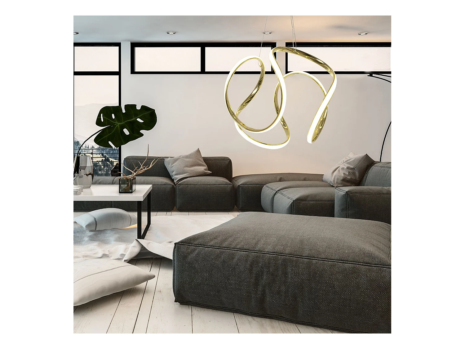 Lampe Suspendue Toolight App386-Cp Gold