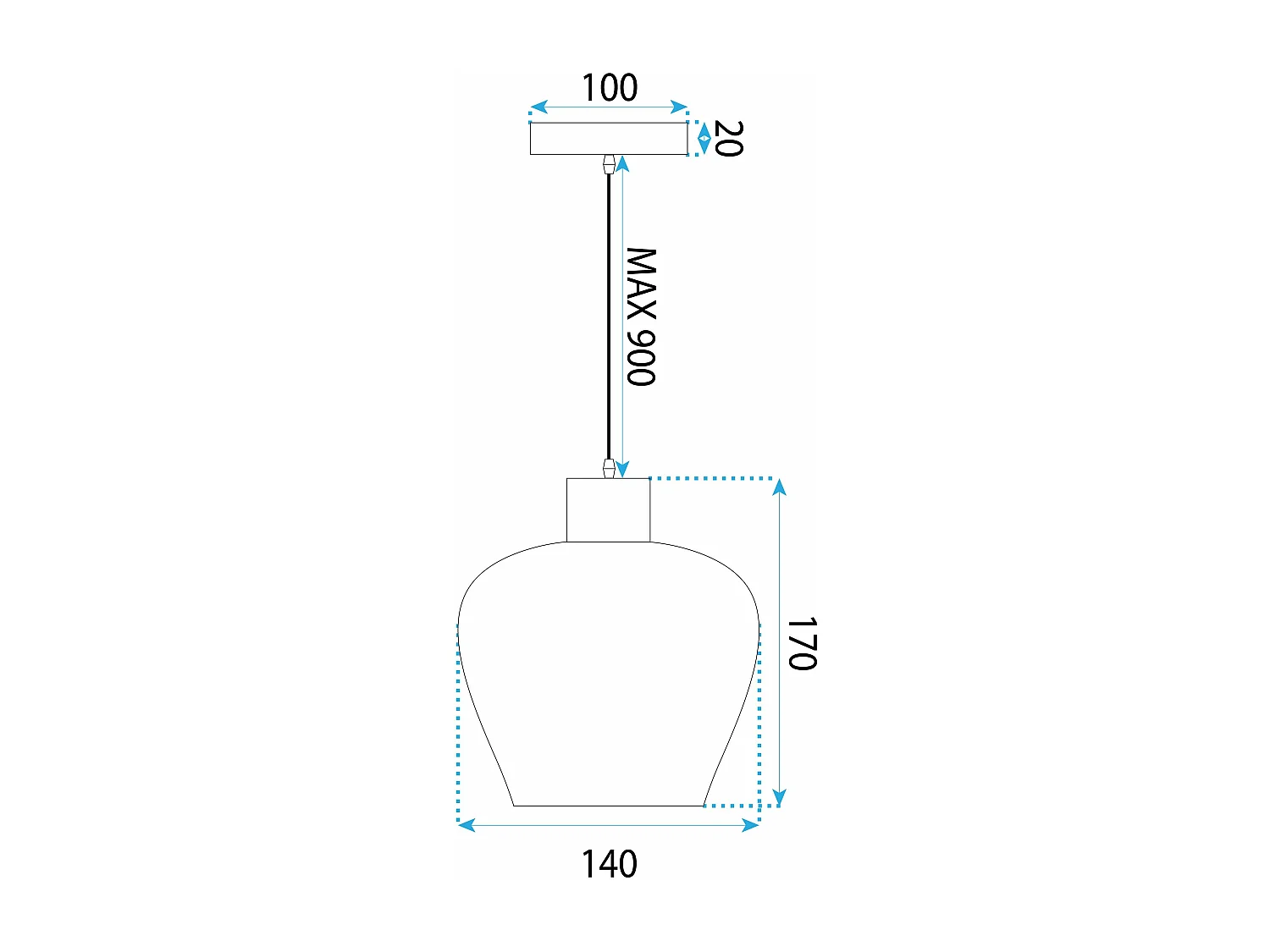 Lámpara Toolight App1591-1Cp Boho White Beige
