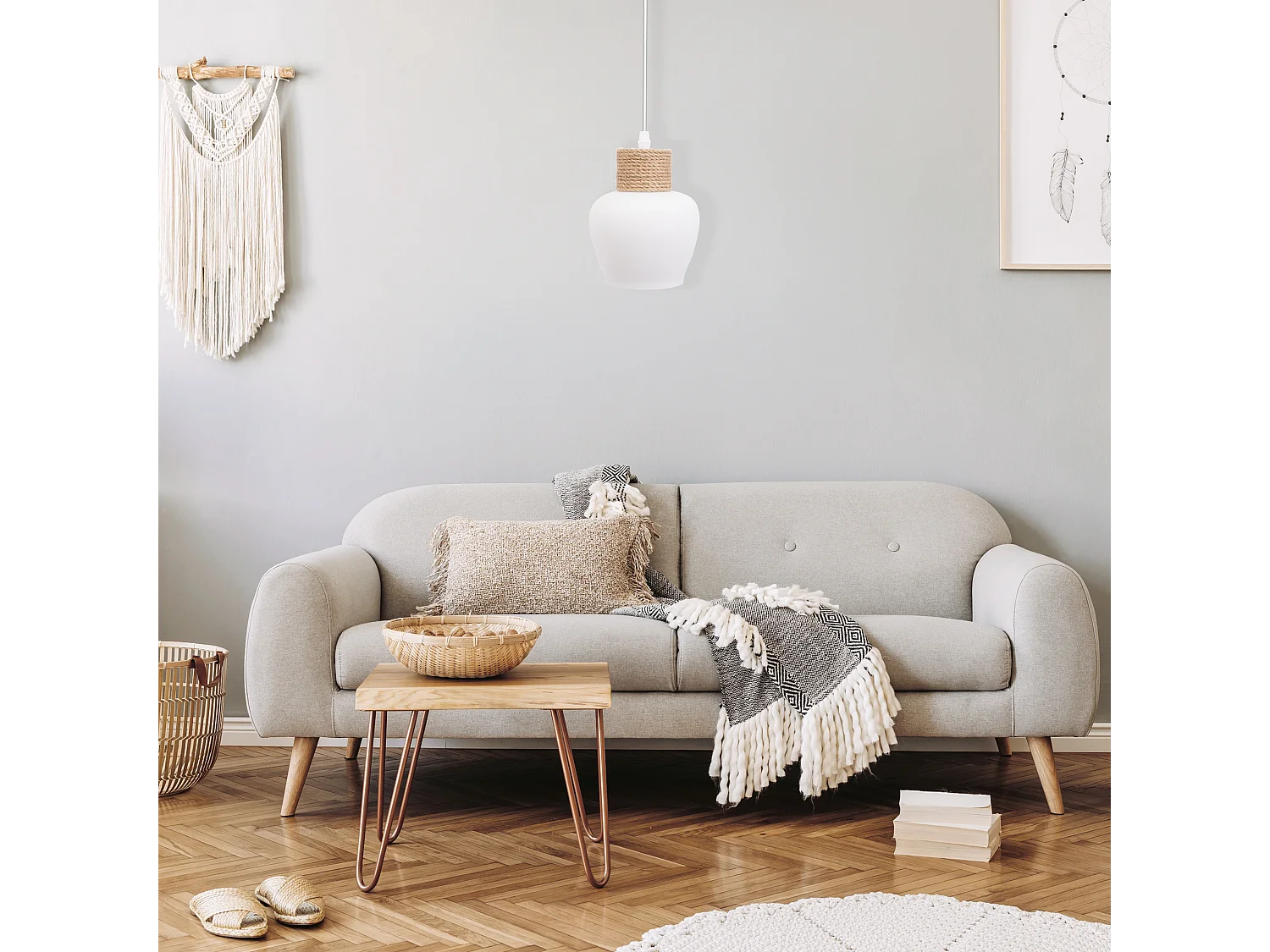 Lampada Toolight App1591-1Cp Boho White Beige