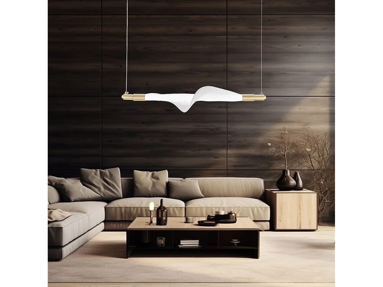 Lampe Suspendue Toolight Led G011-Cp Line White Gold