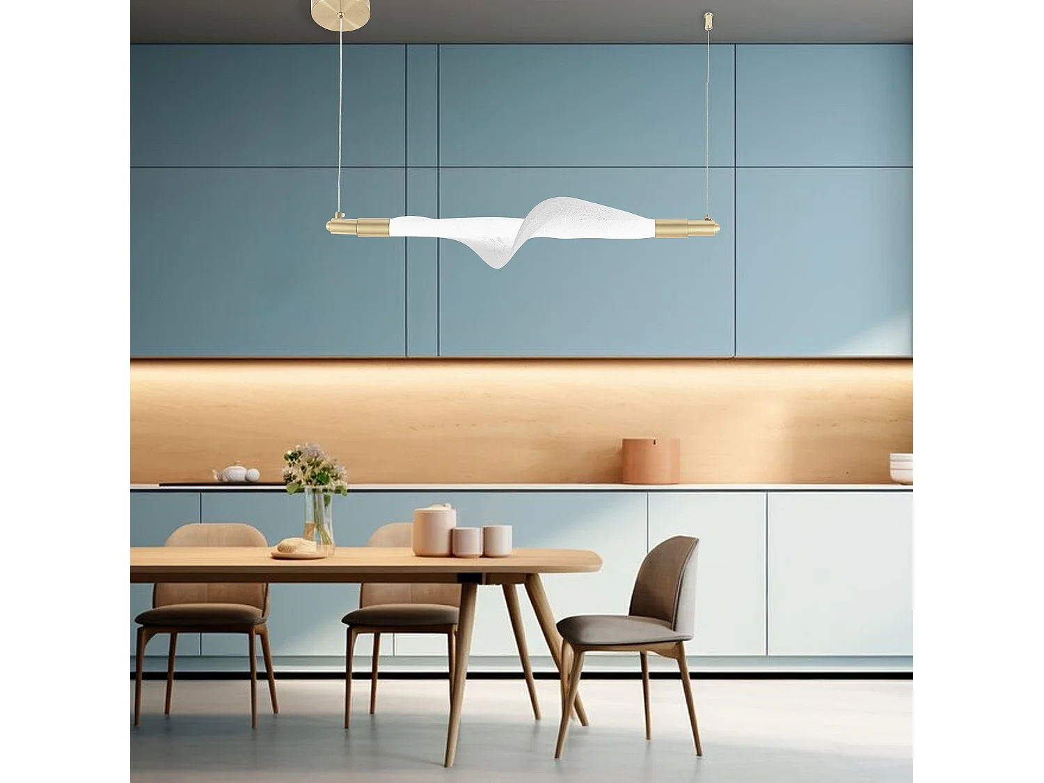 Lampe Suspendue Toolight Led G011-Cp Line White Gold