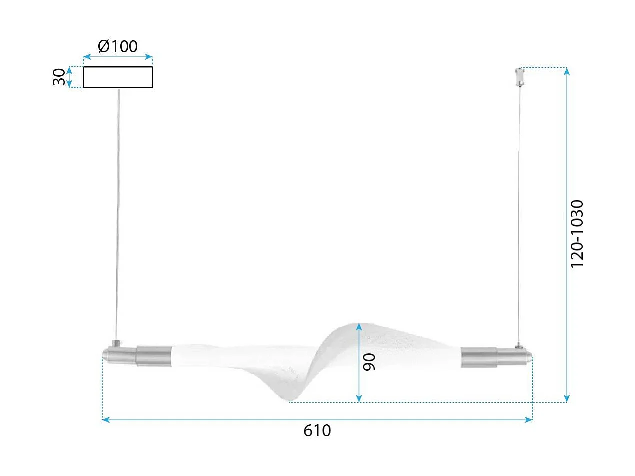 Lampe Suspendue Toolight Led G011-Cp Line White Gold