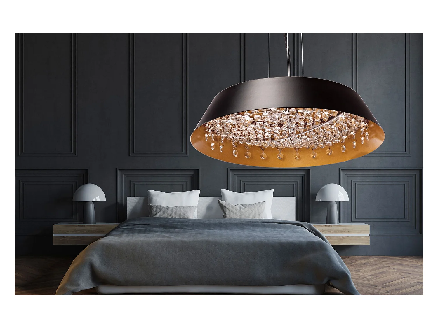 Lampe Suspendue Toolight App1028-Cp Black