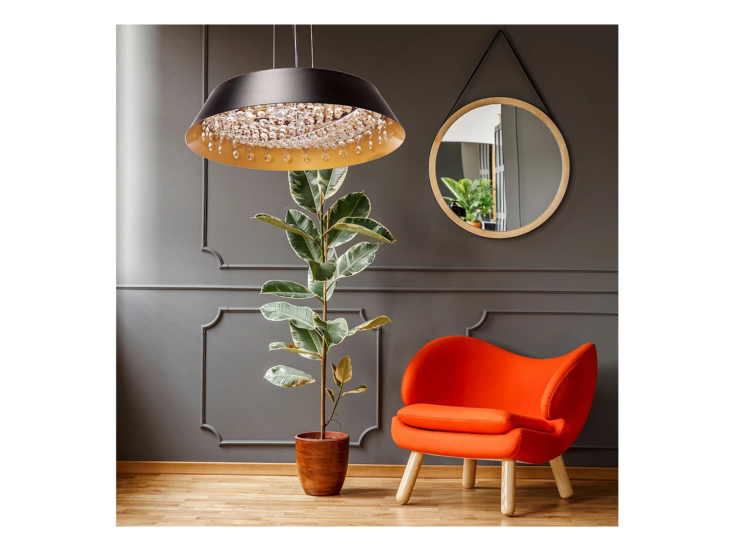 Lampe Suspendue Toolight App1028-Cp Black