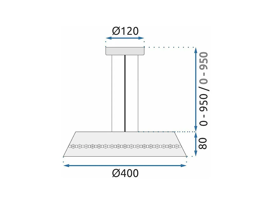 Lampe Suspendue Toolight App1028-Cp Black