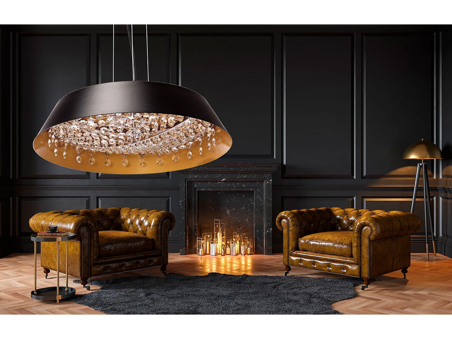 Lampe Suspendue Toolight App1028-Cp Black