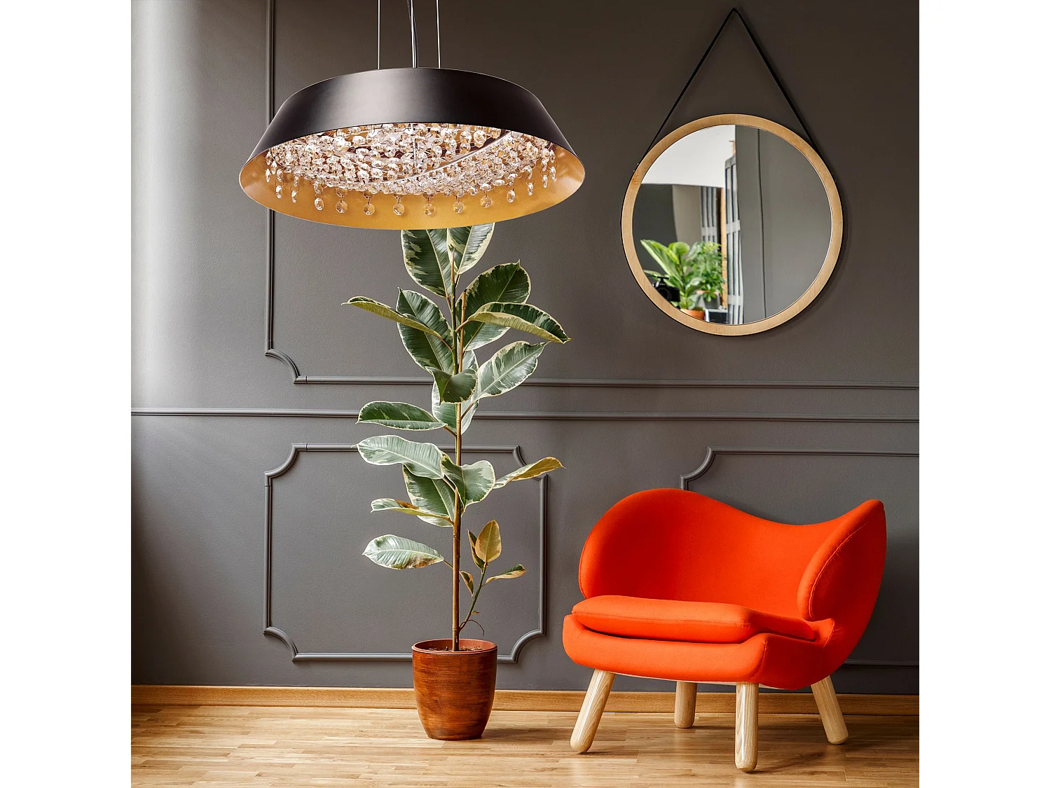 Lampe Suspendue Toolight App1028-Cp Black