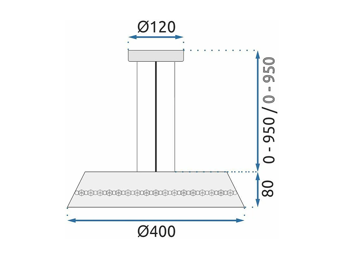 Lampe Suspendue Toolight App1028-Cp Black