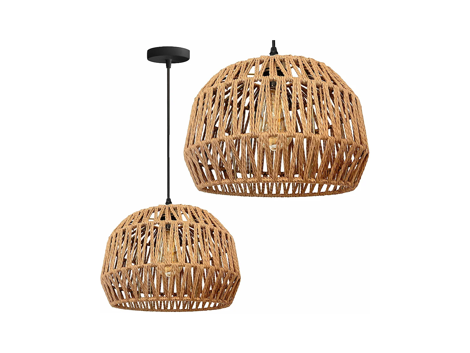 Lampe Suspendue Toolight App1291-1Cp Boho Beige