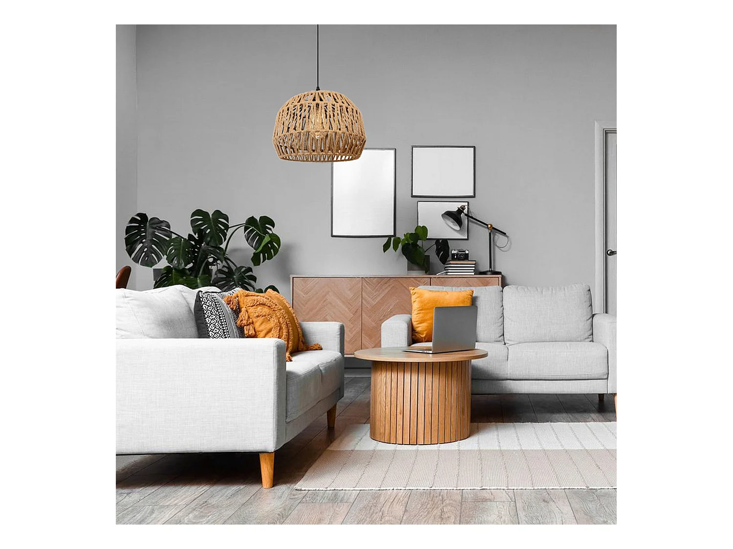 Lampe Suspendue Toolight App1291-1Cp Boho Beige