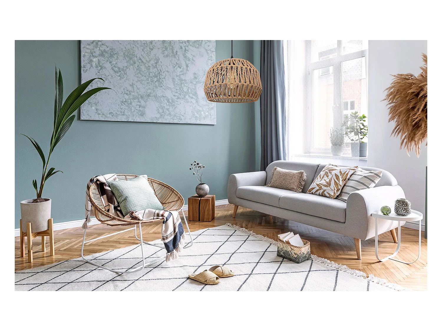 Lampe Suspendue Toolight App1291-1Cp Boho Beige