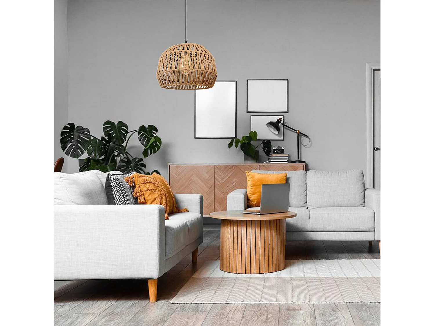 Hanglamp Toolight App1291-1Cp Boho Beige