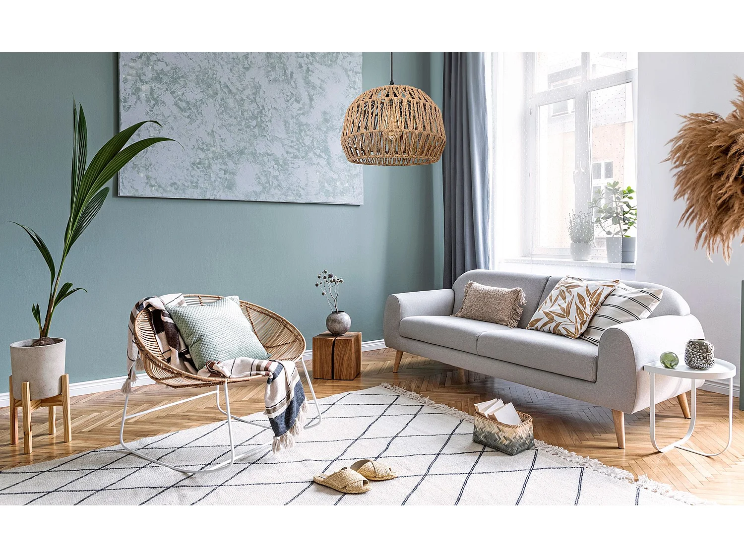 Hanglamp Toolight App1291-1Cp Boho Beige