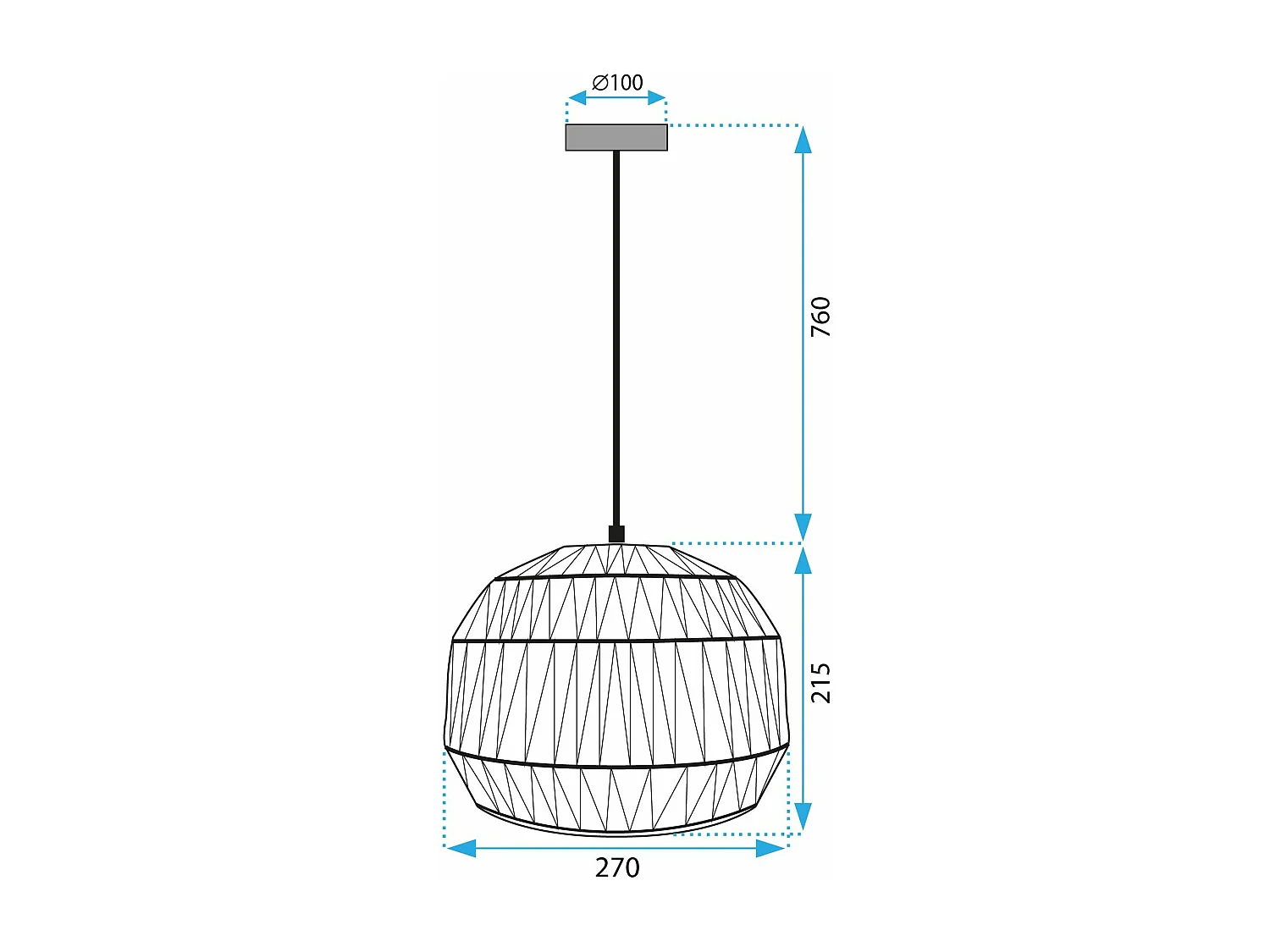 Hanglamp Toolight App1291-1Cp Boho Beige