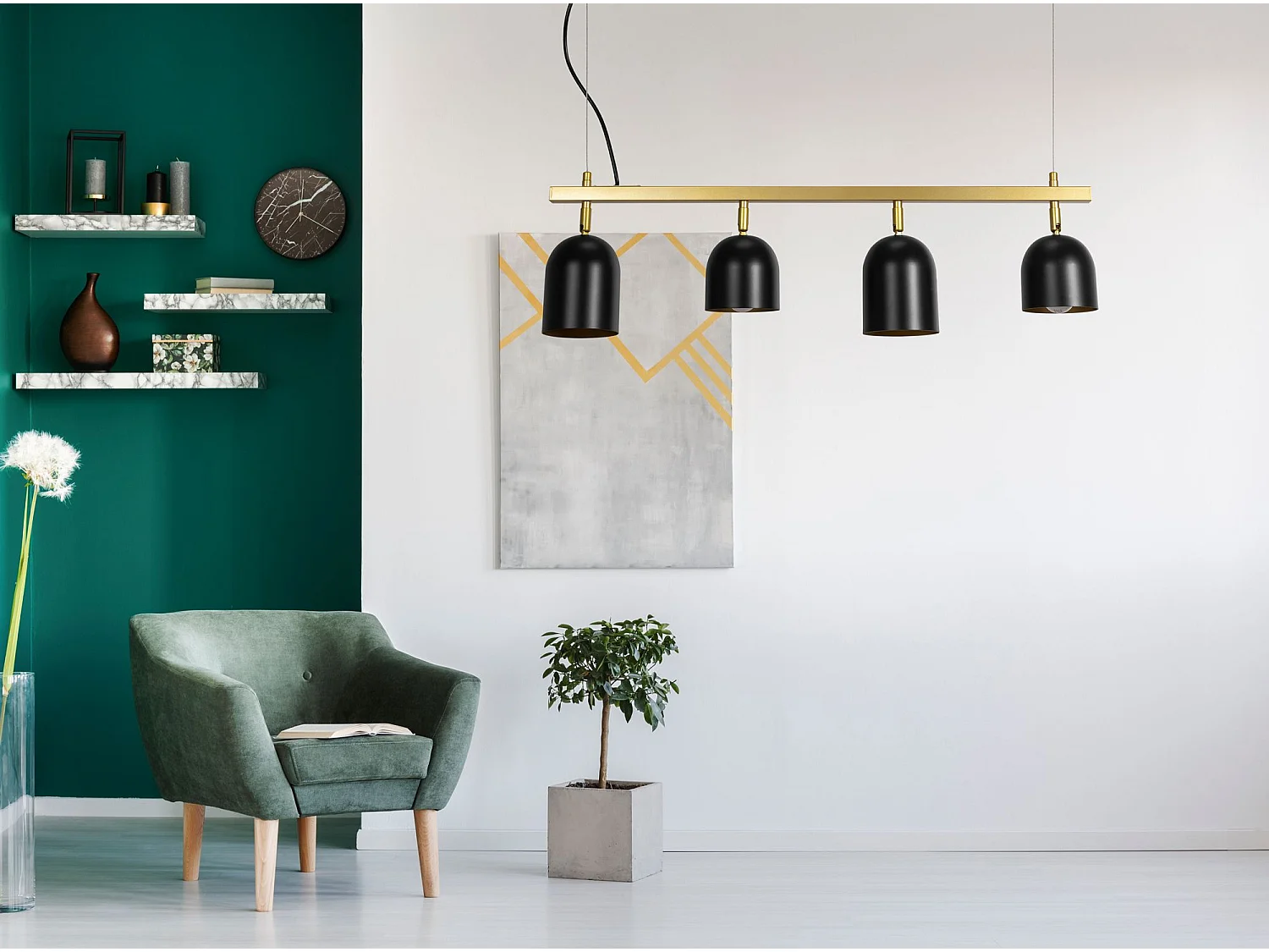 Hanglamp Toolight App1031-4Cp Black