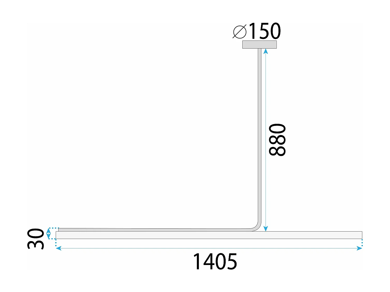 Lampe Suspendue Toolight Led App1660-Cp 140Cm Black