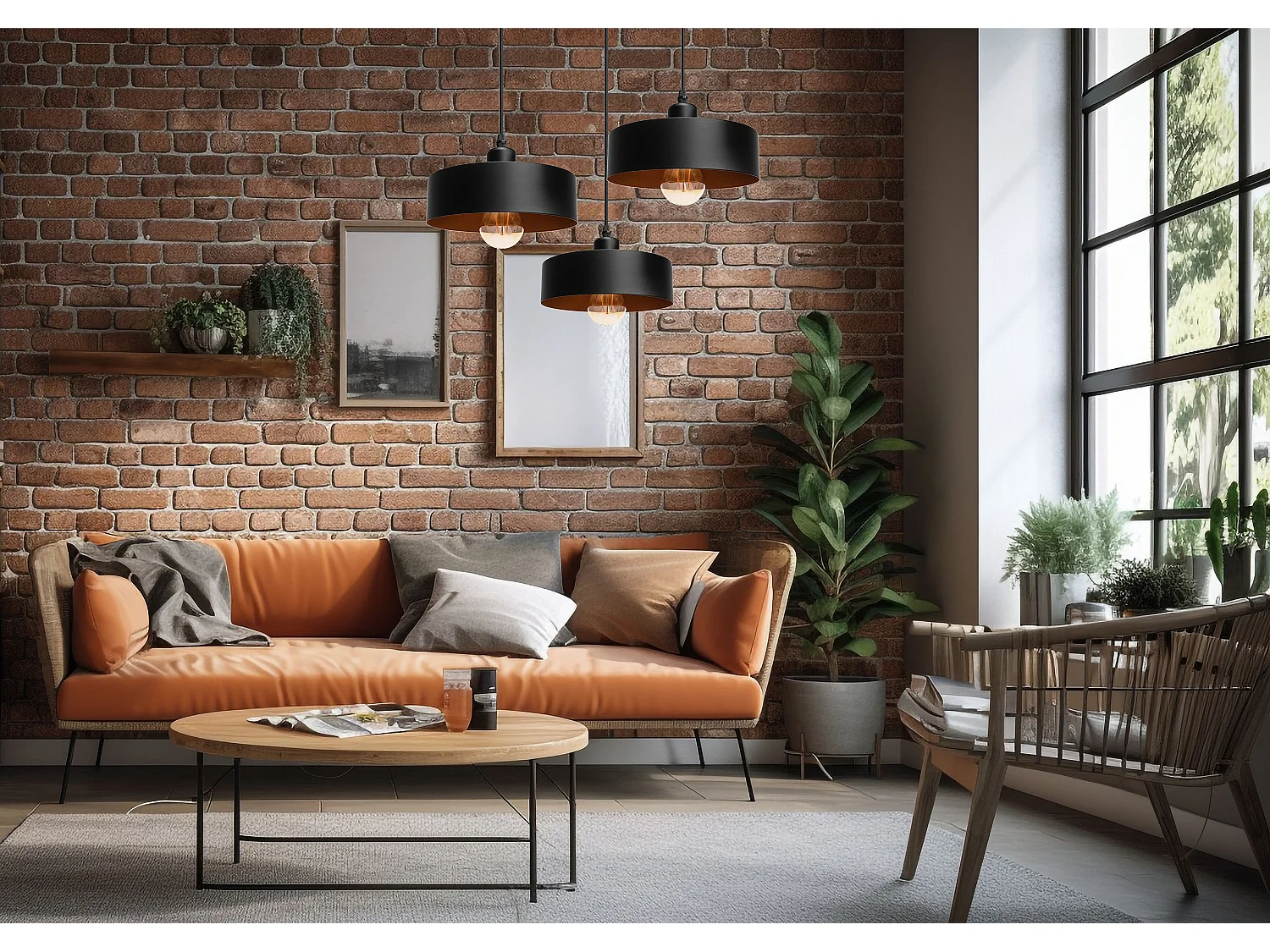 Lampe Suspendue Toolight App1334-3Cp Black