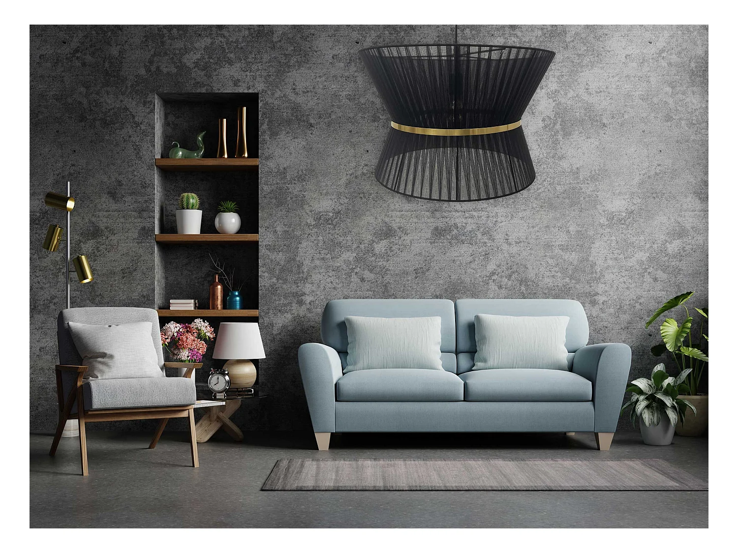 Lampe Suspendue Toolight App1503-1Cp Black