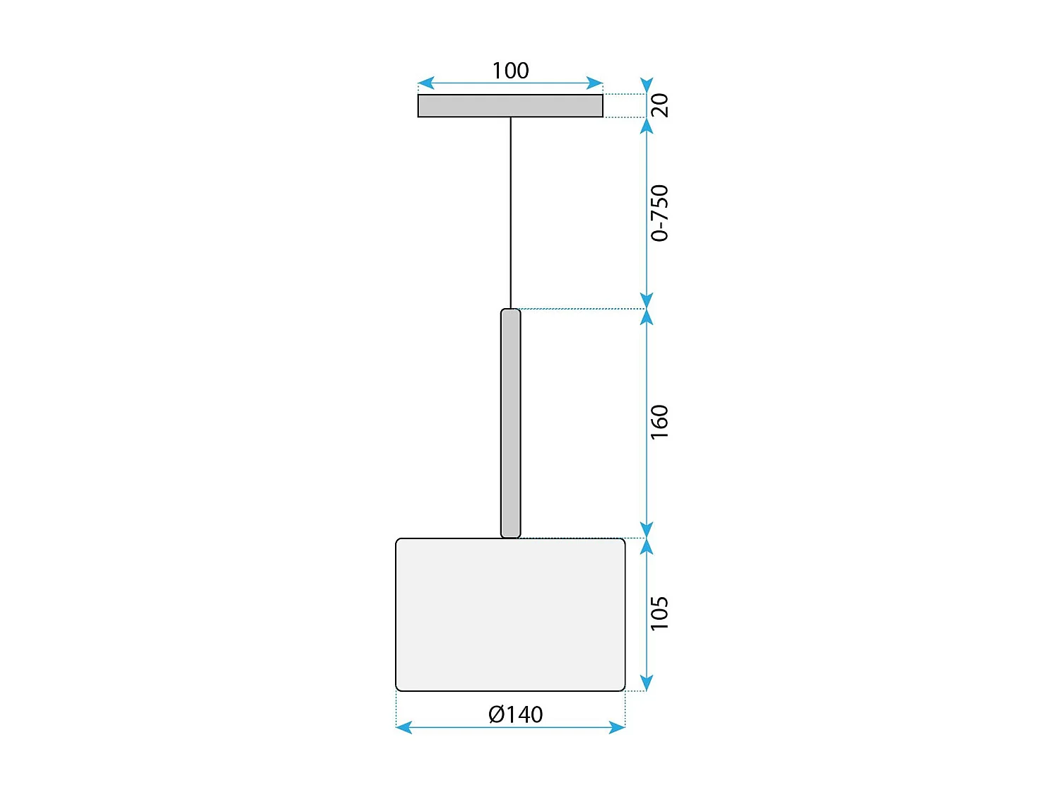 Lampe Suspendue Toolight App1701-1Cp A Grey
