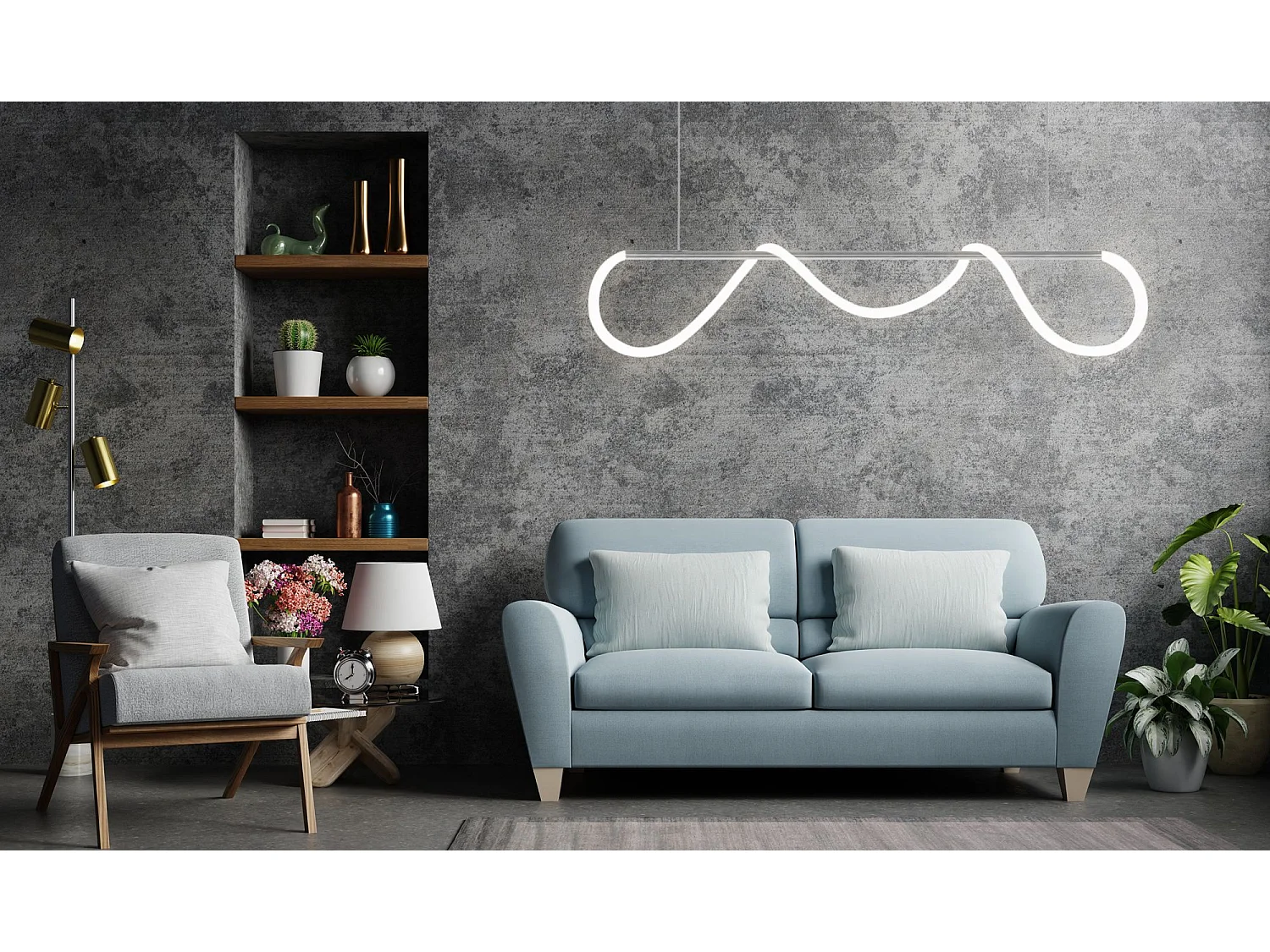 Hanglamp Toolight Led App855-Cp Long Chrome