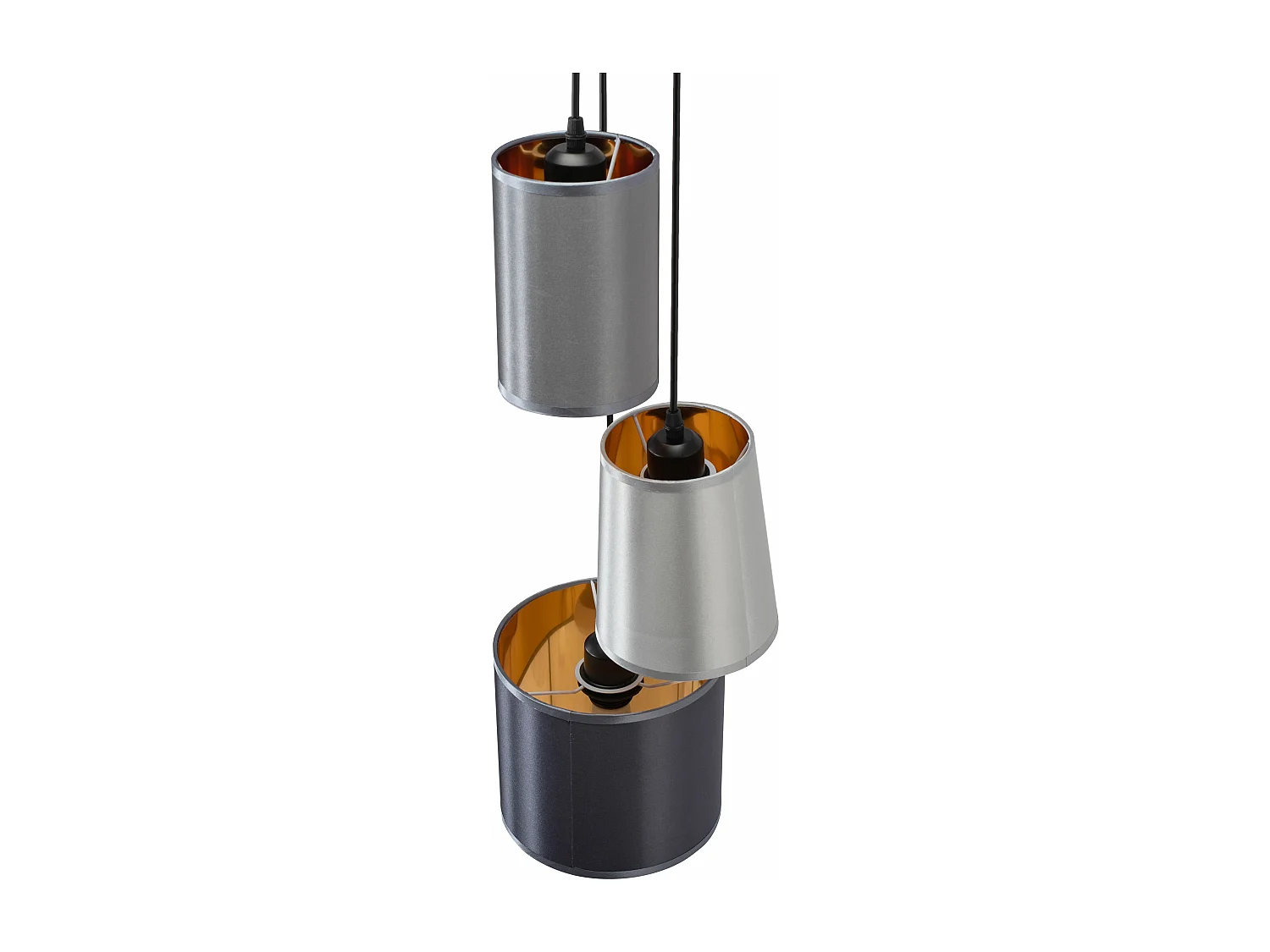 Hängelampe Toolight App971-3Cp Grey Gold