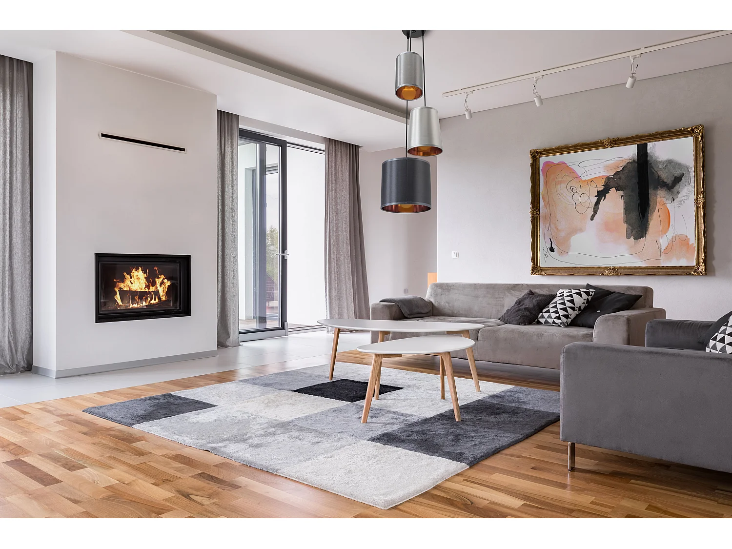 Hängelampe Toolight App971-3Cp Grey Gold