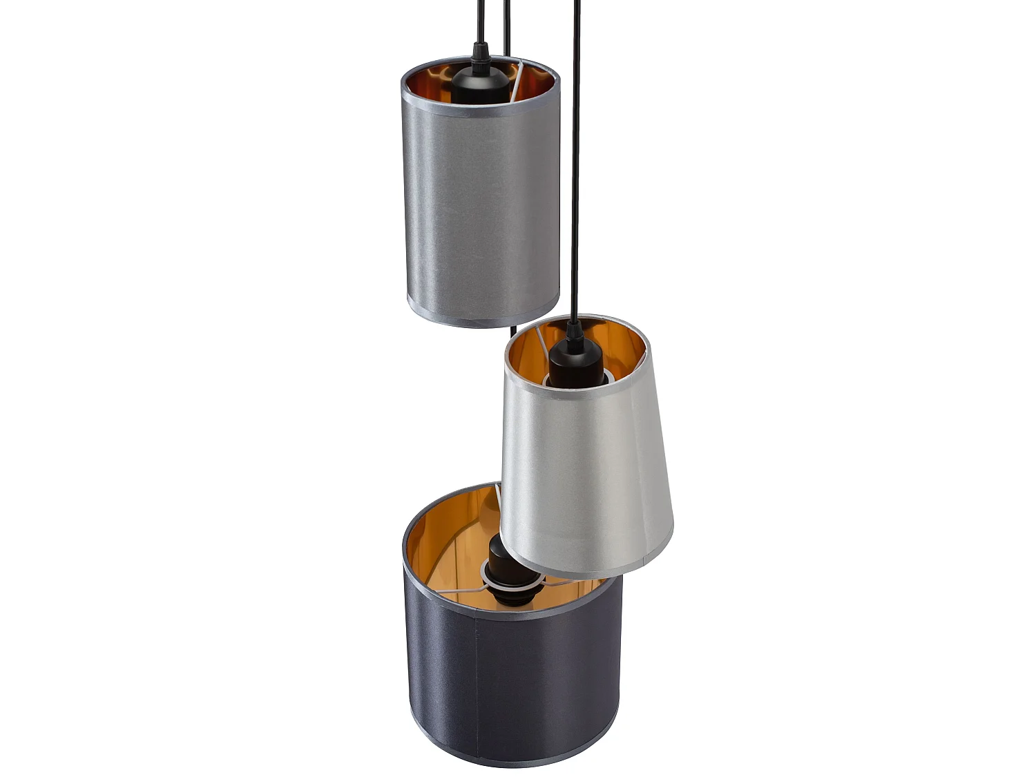 Lampe Suspendue Toolight App971-3Cp Grey Gold