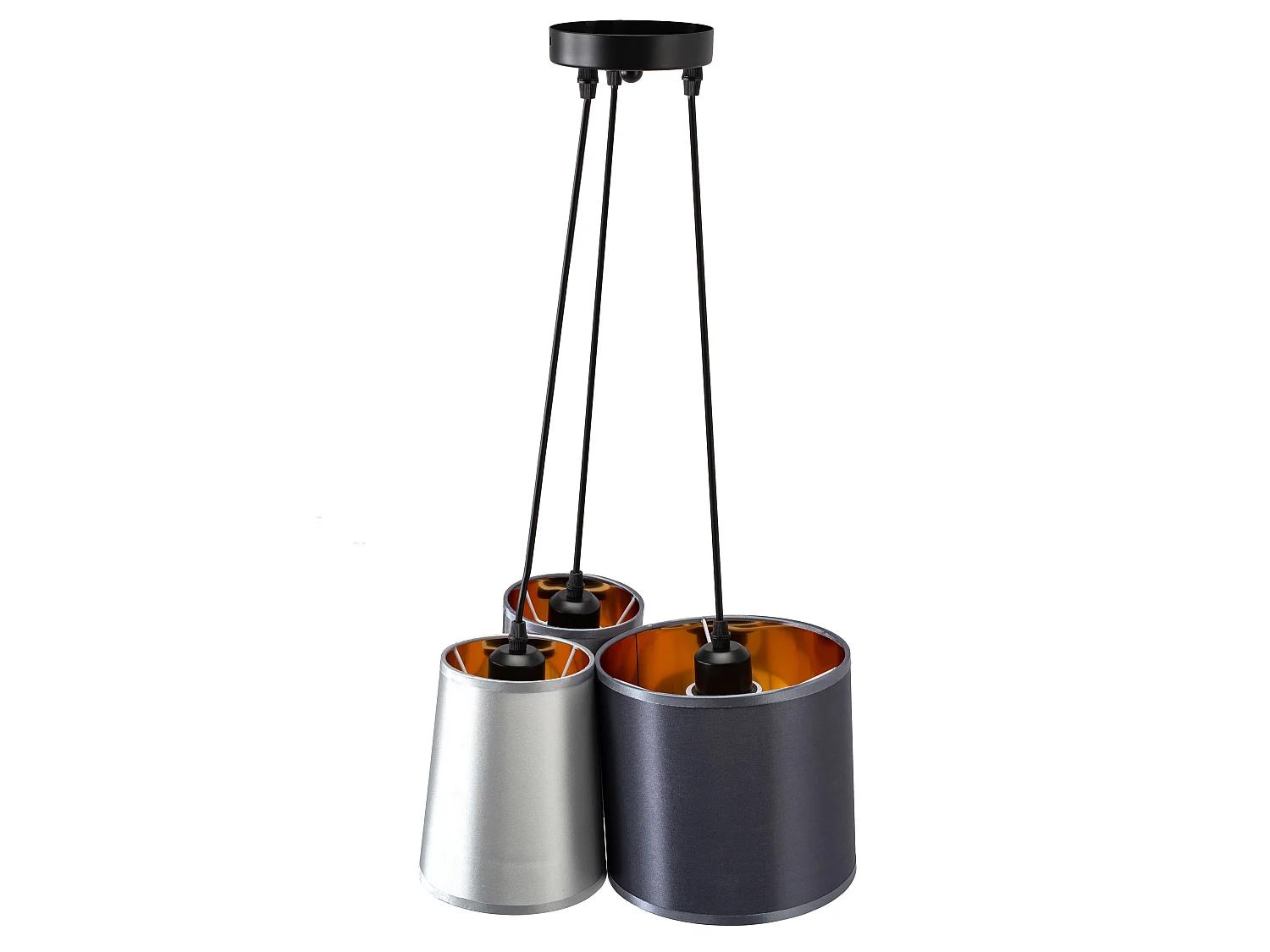 Lampe Suspendue Toolight App971-3Cp Grey Gold