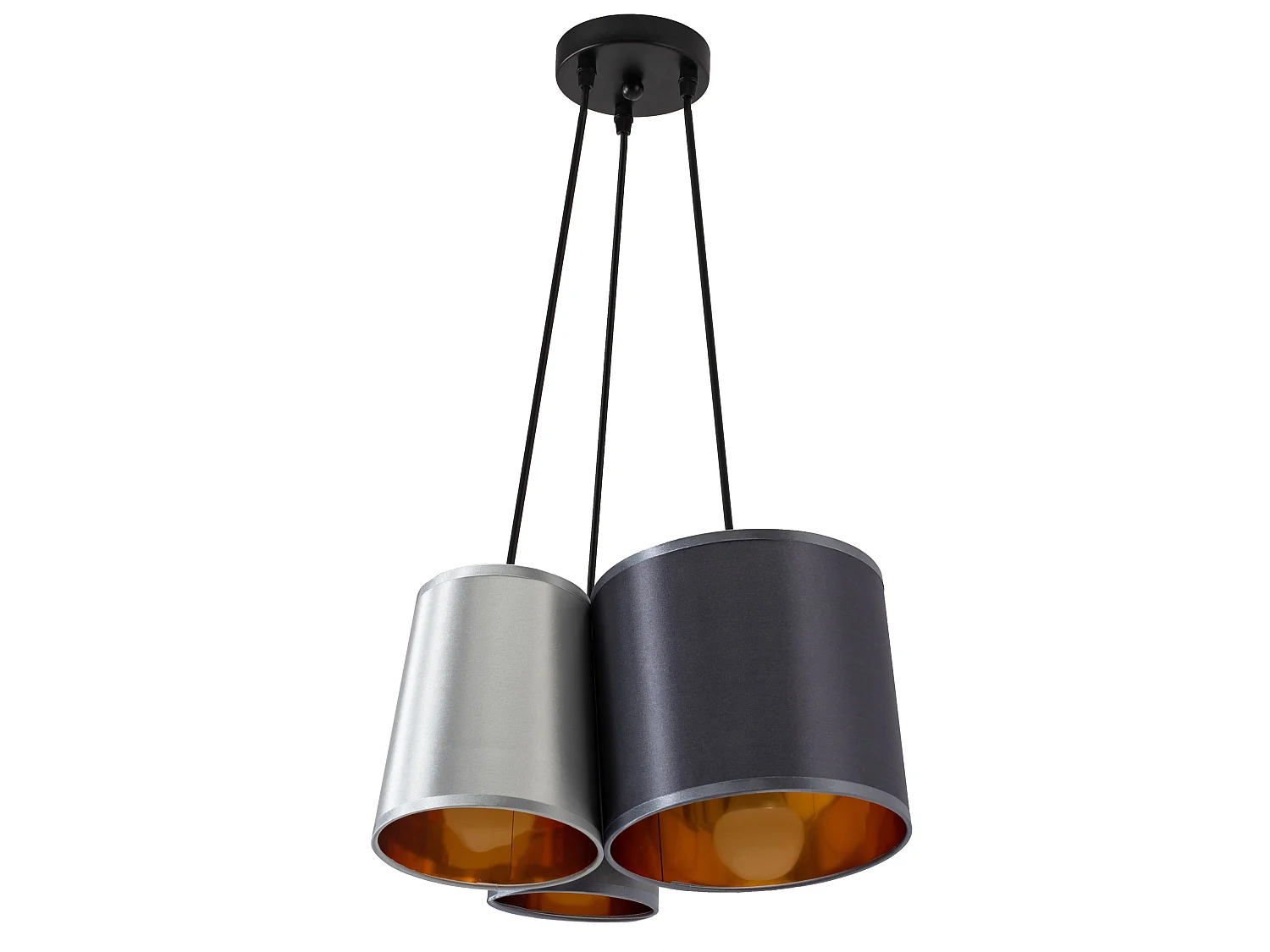 Lampe Suspendue Toolight App971-3Cp Grey Gold