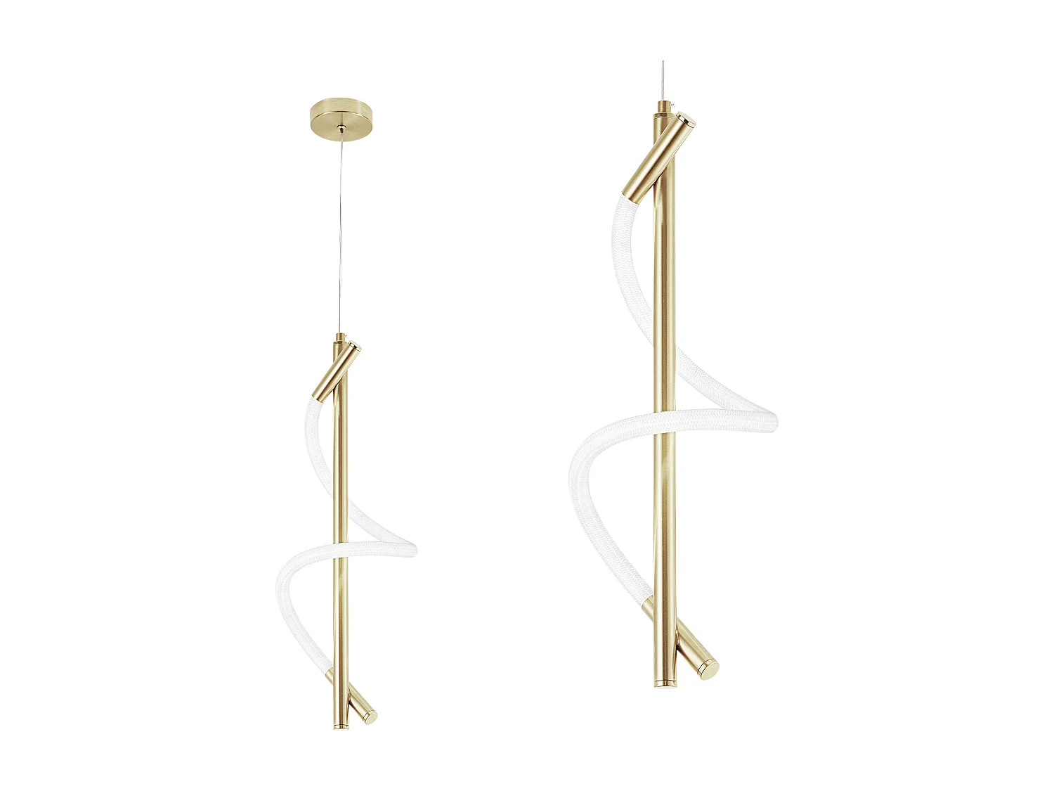 Toolight LED G015-CP hængelampe guld 50X15X50CM