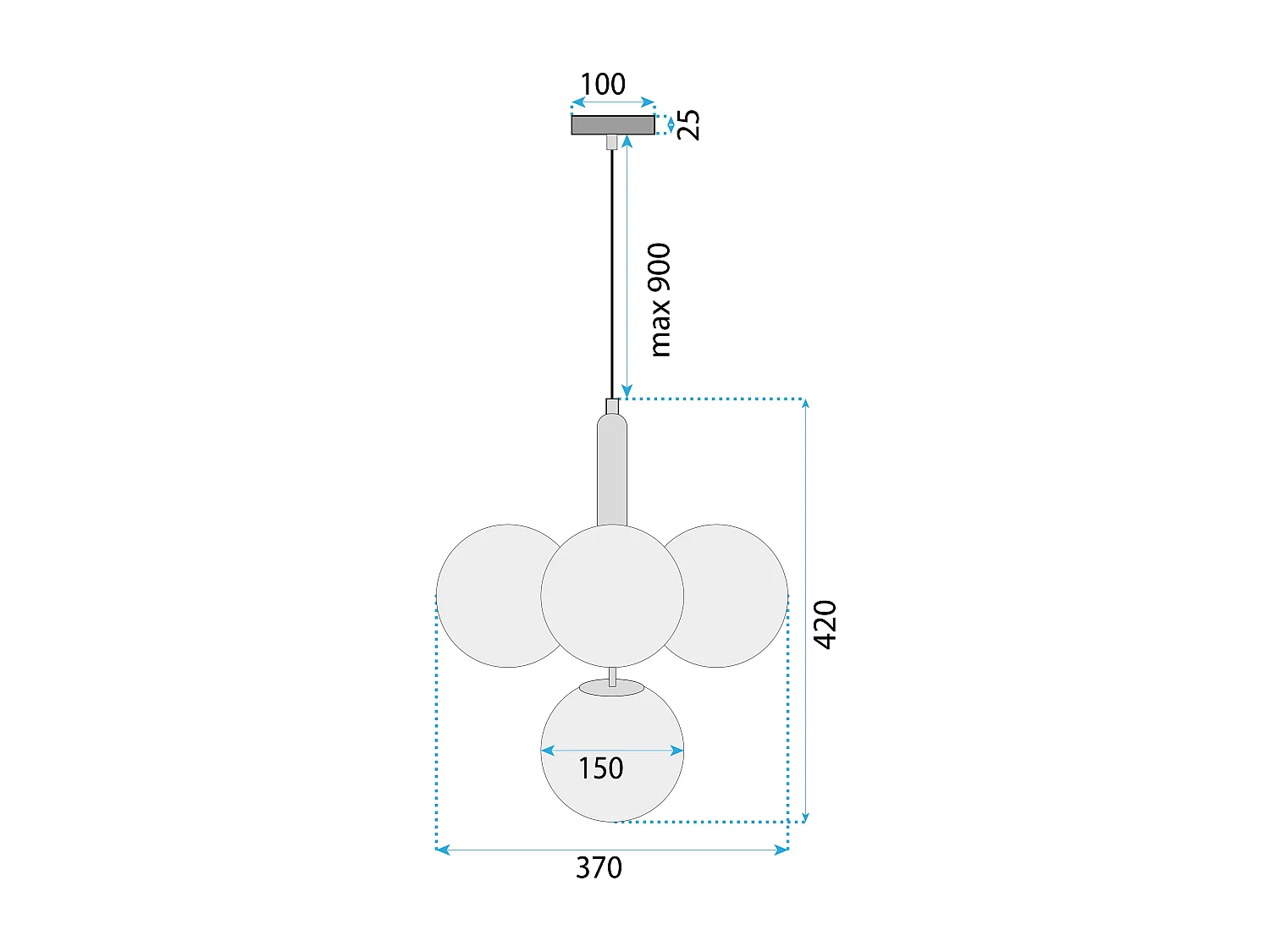 Lampada Toolight App1574-5Cp Gold White