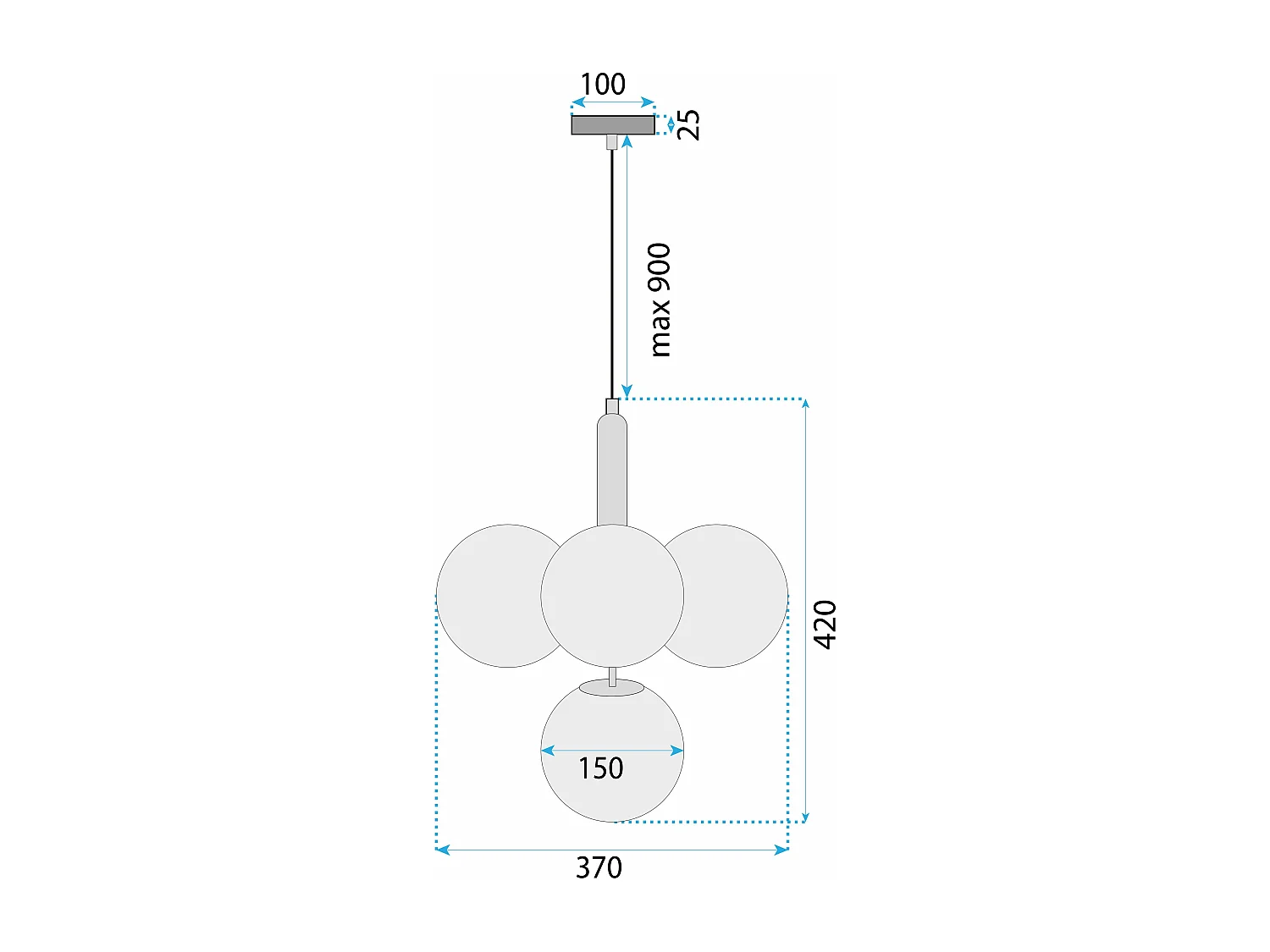 Lampada Toolight App1574-5Cp Gold White