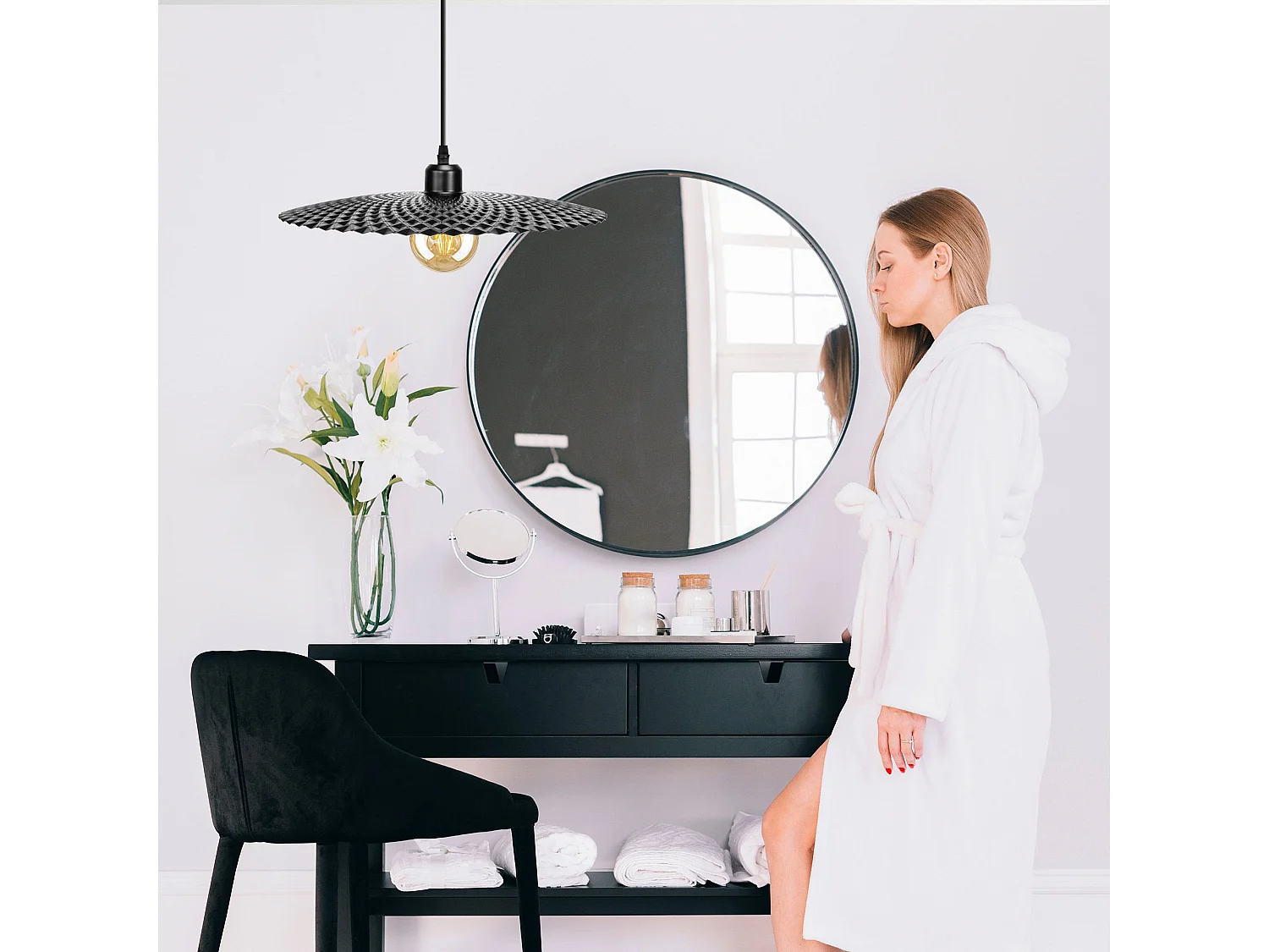 Lampe Suspendue Toolight App1289-1Cp Black