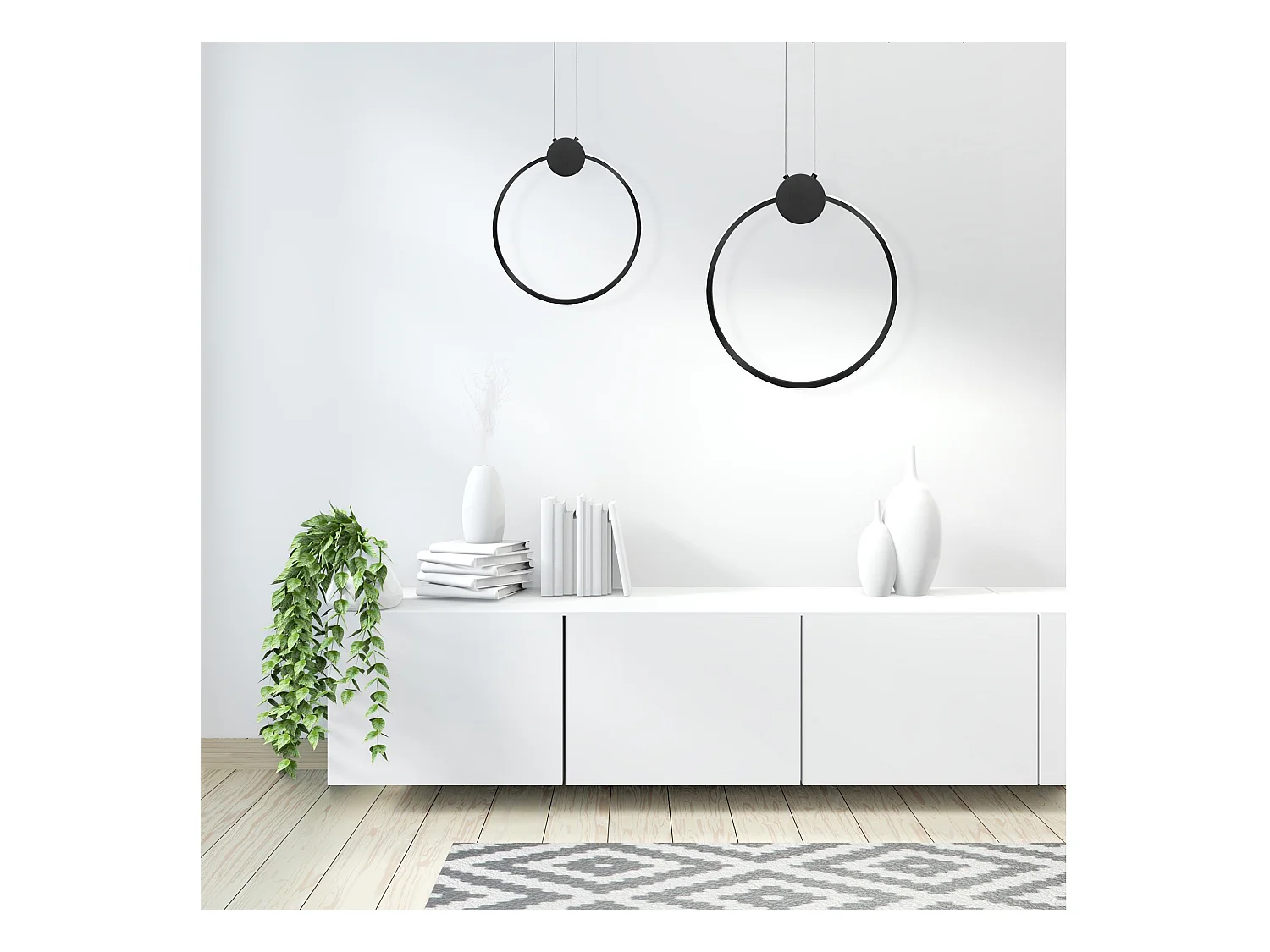 Lampe Suspendue Toolight Led App1398-Cp 50Cm Black