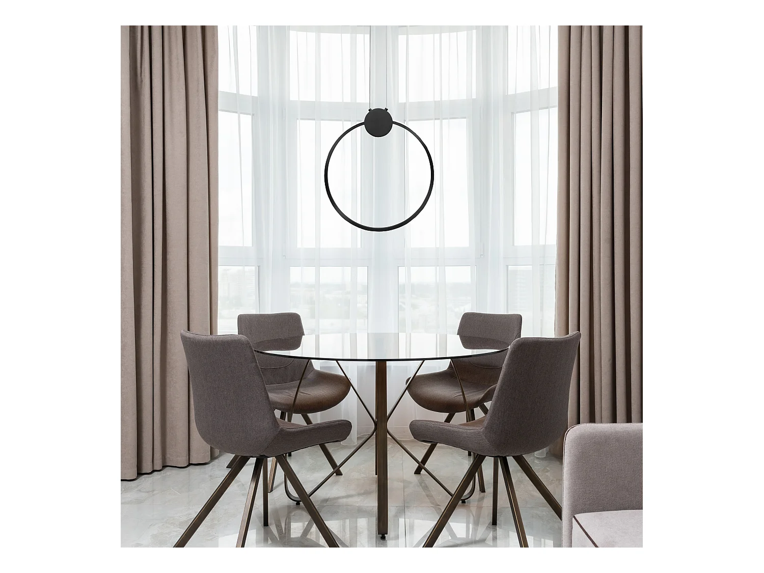 Lampe Suspendue Toolight Led App1398-Cp 50Cm Black