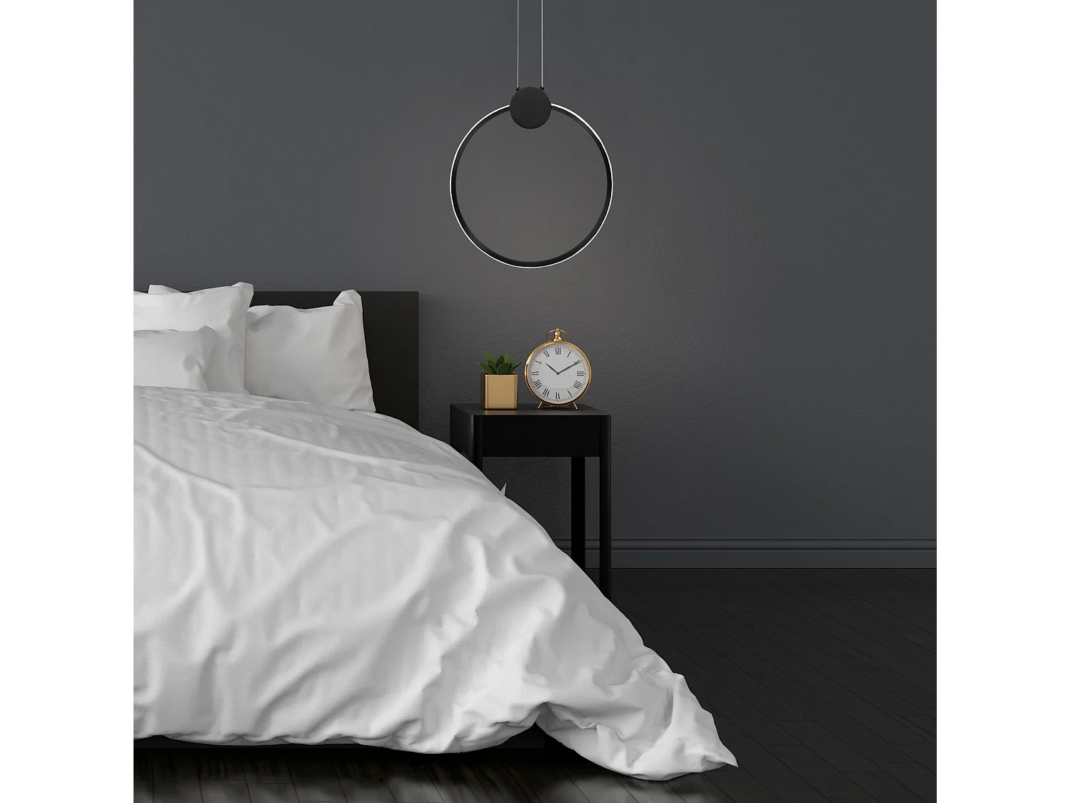 Candeeiro Suspenso Toolight Led App1398-Cp 50Cm Black