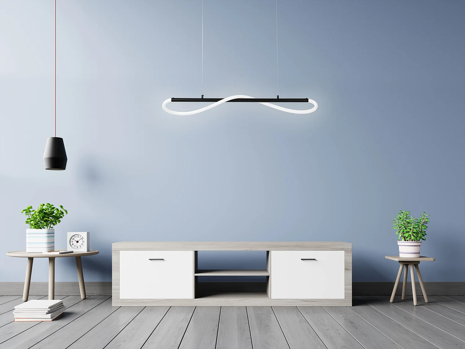 Lampe Suspendue Toolight Led App853-Cp Long Black