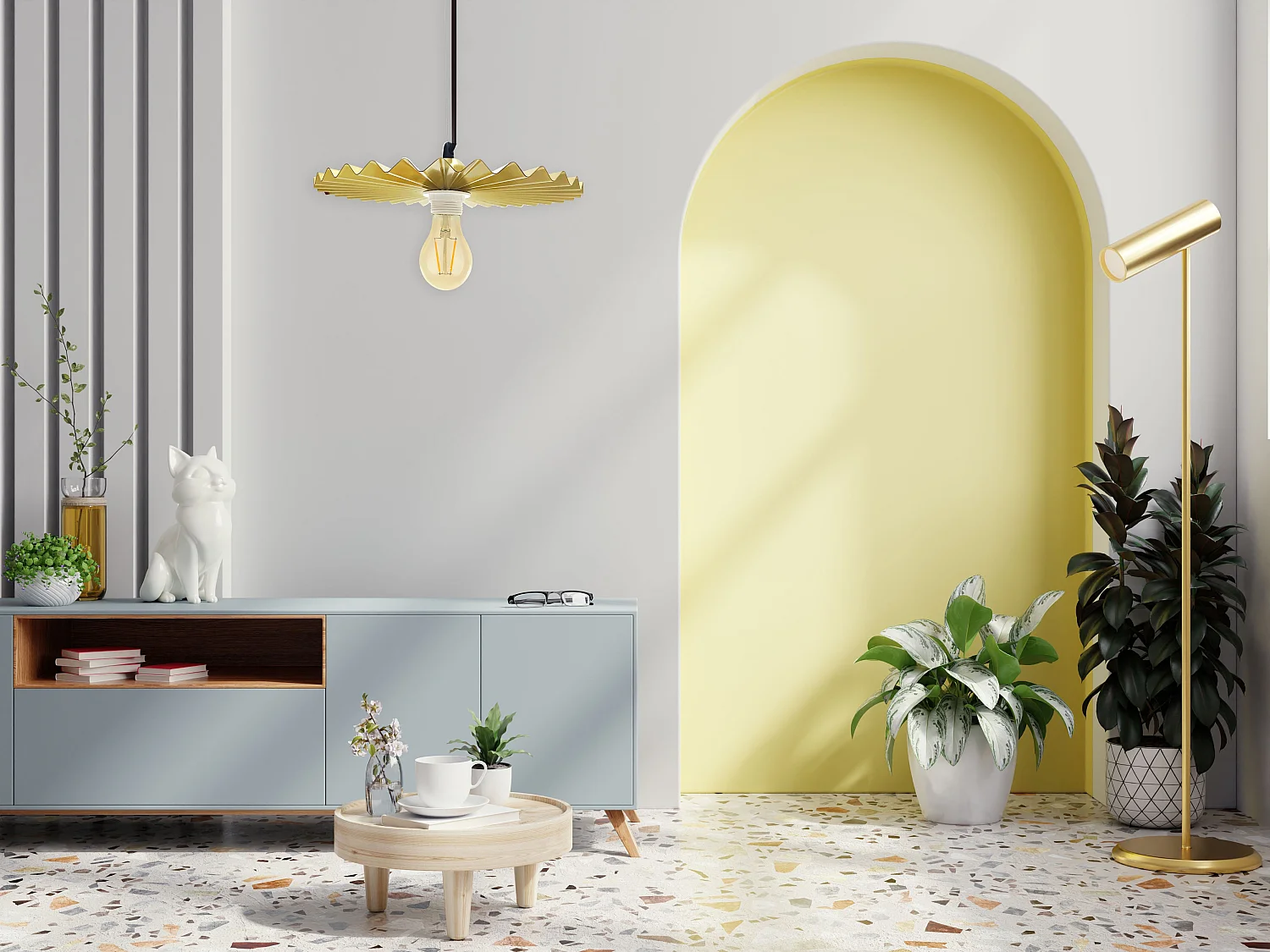 Lampe Suspendue Toolight App1453-1Cp 30Cm Gold