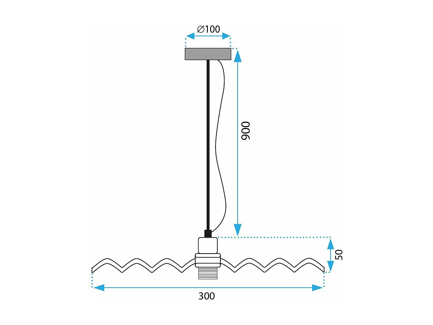Lampe Suspendue Toolight App1453-1Cp 30Cm Gold