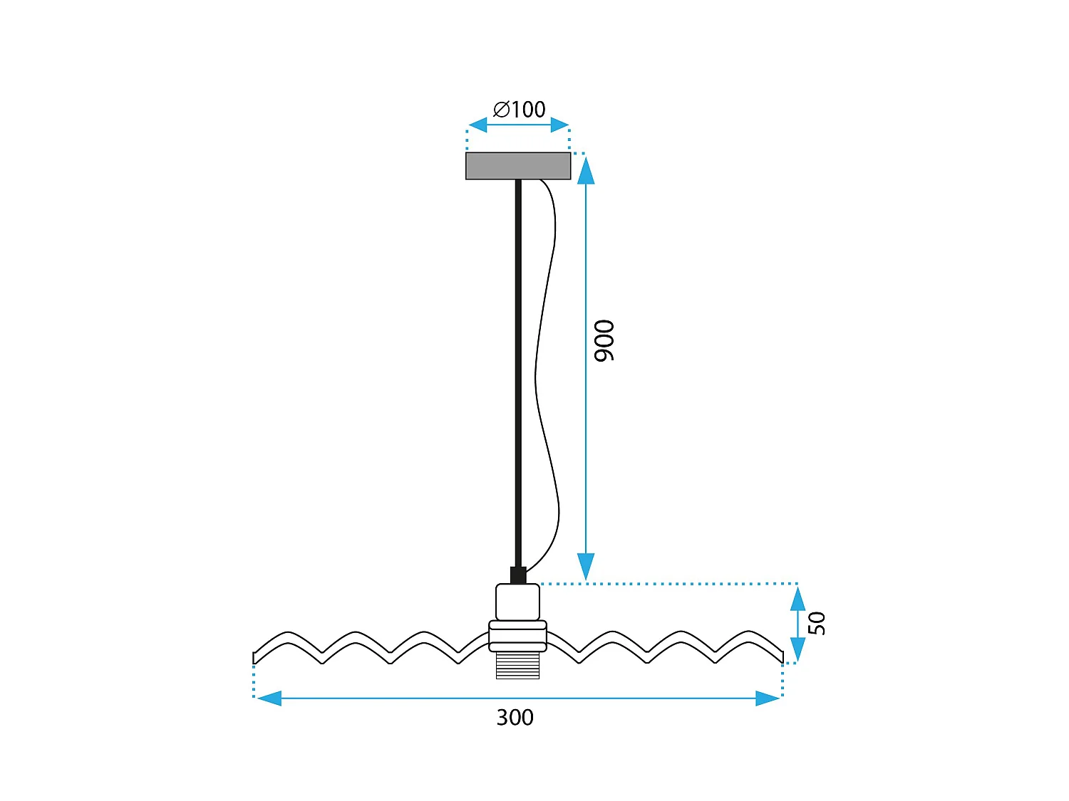 Toolight APP1454-1CP pendellampa E27