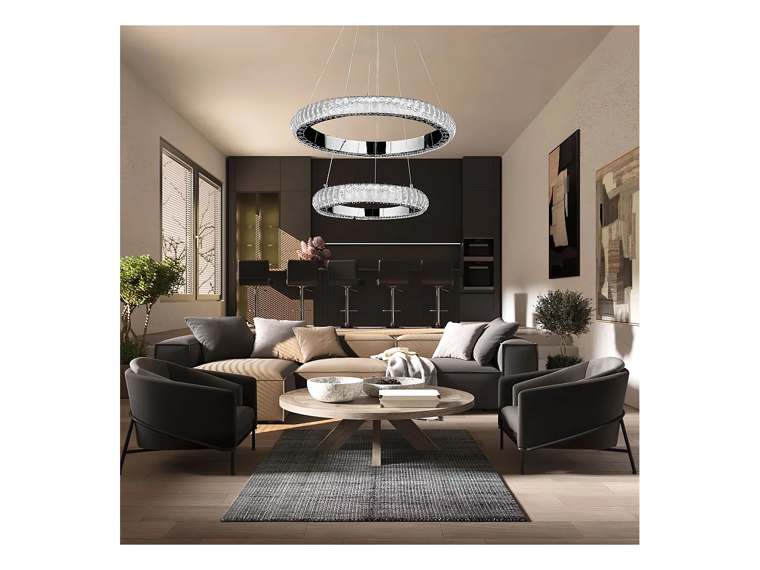 Lampe Suspendue Toolight G044-2C Cp Chrome