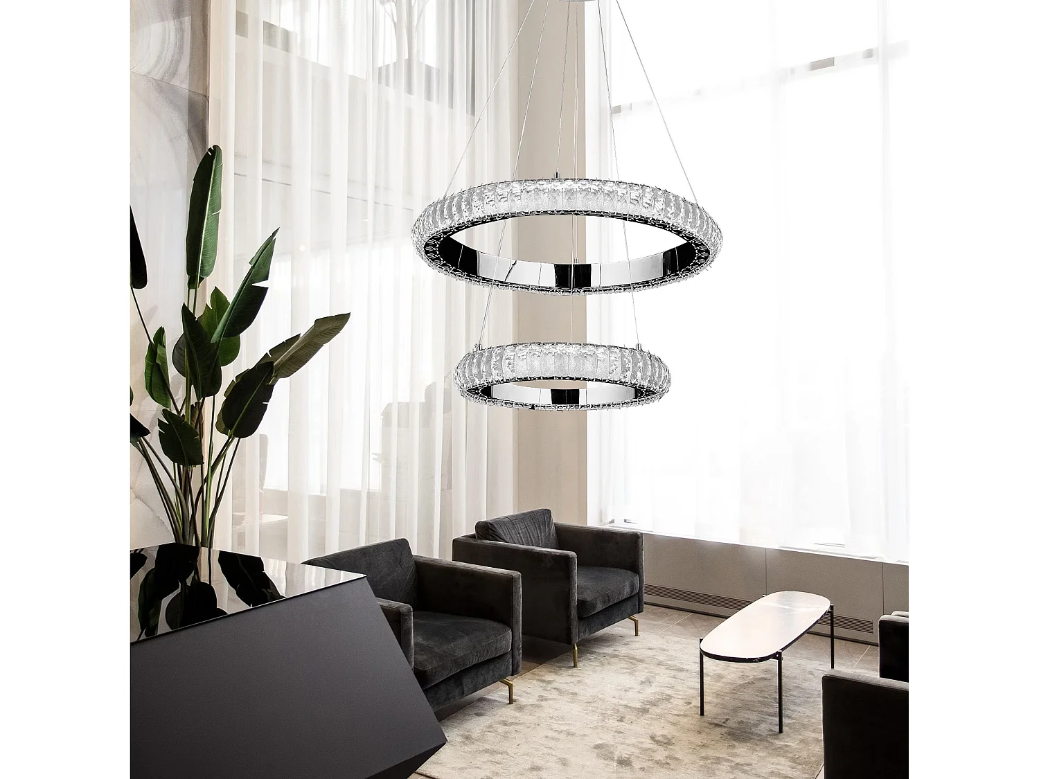 Lampe Suspendue Toolight G044-2C Cp Chrome