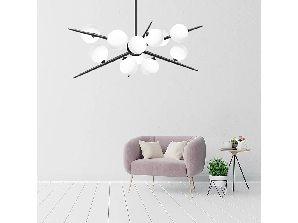 Candeeiro Suspenso Toolight App999-12Cp Black