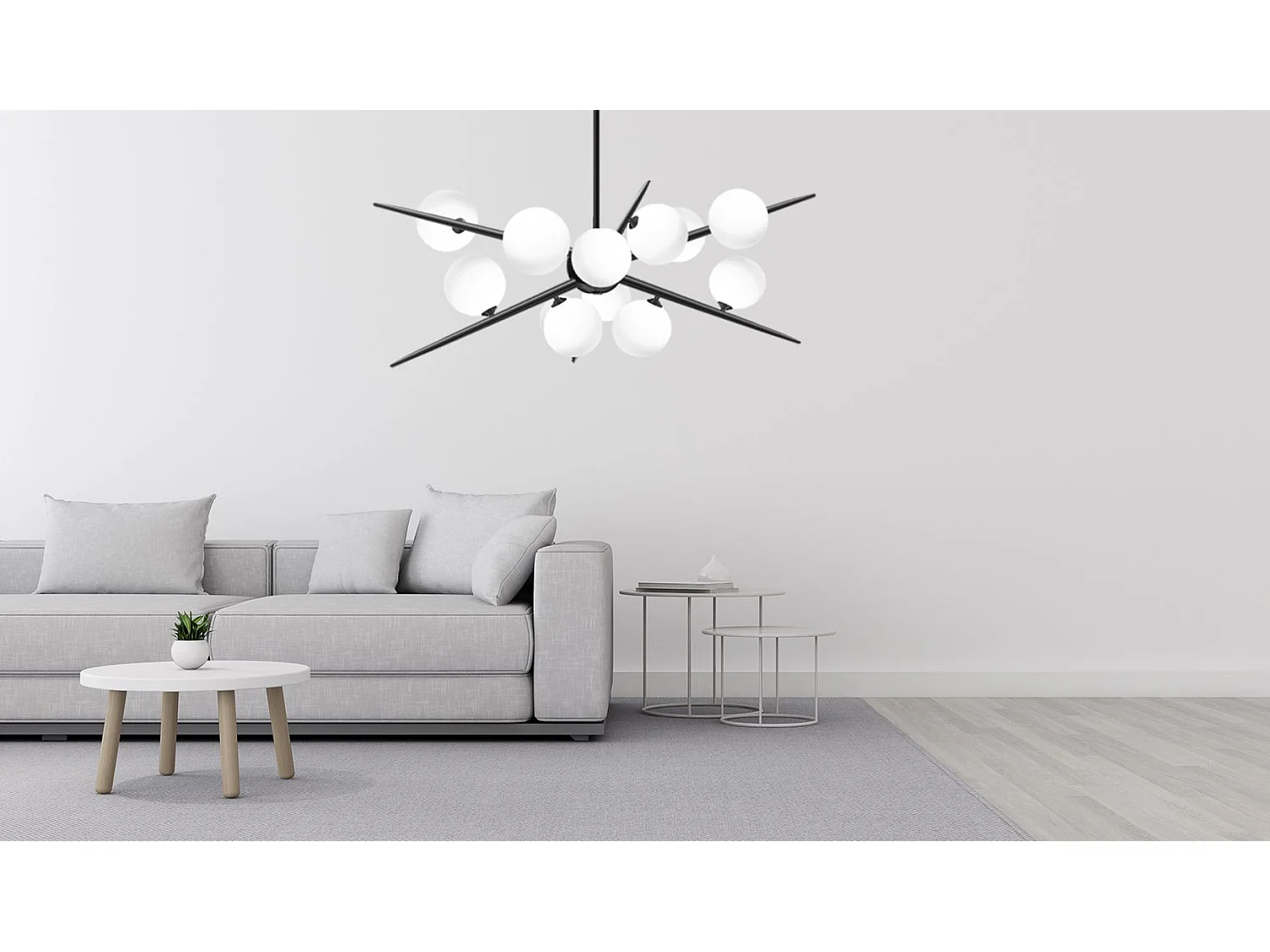 Candeeiro Suspenso Toolight App999-12Cp Black