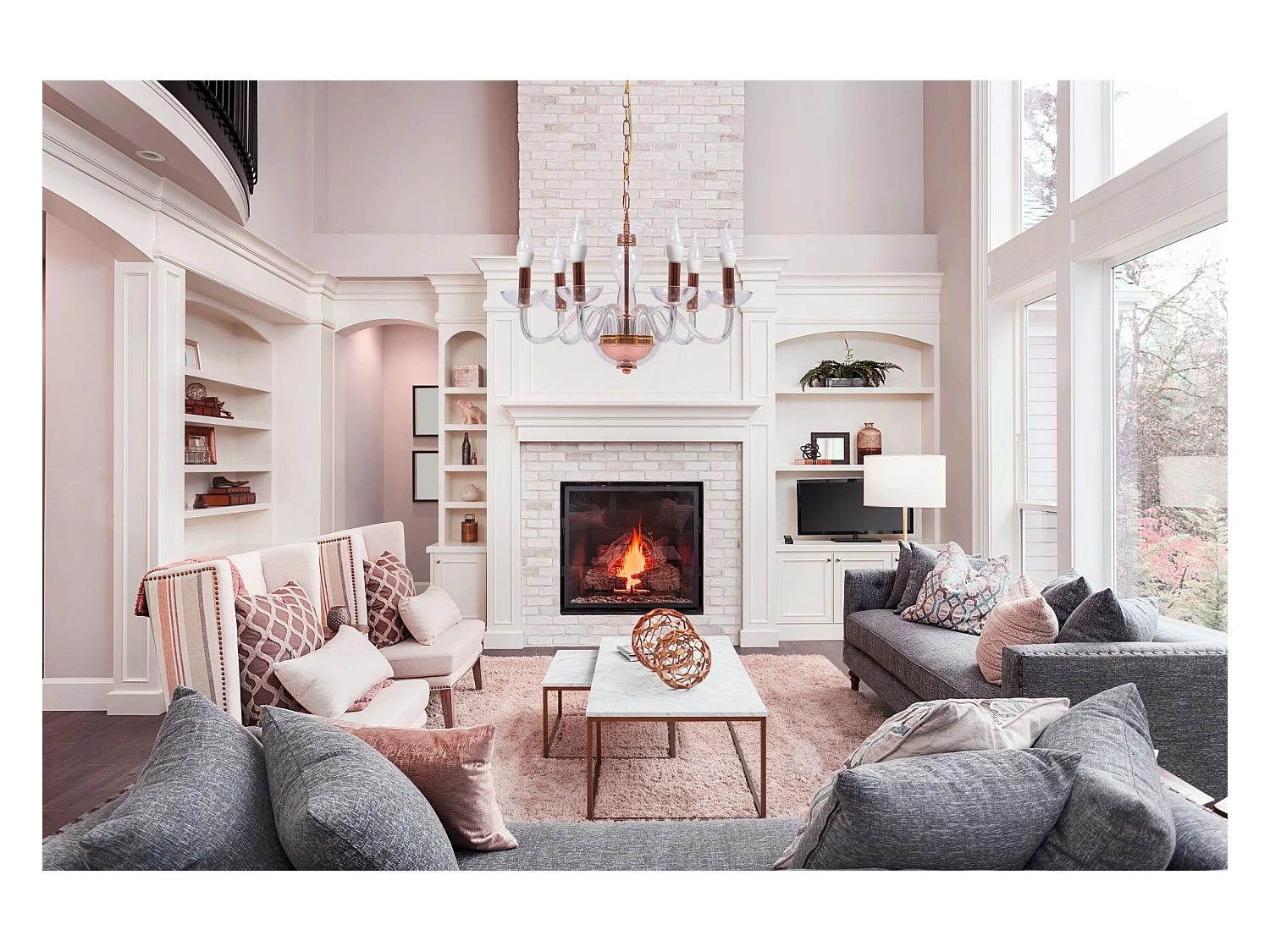 Hanglamp Toolight App1081-6Cp Rose Gold