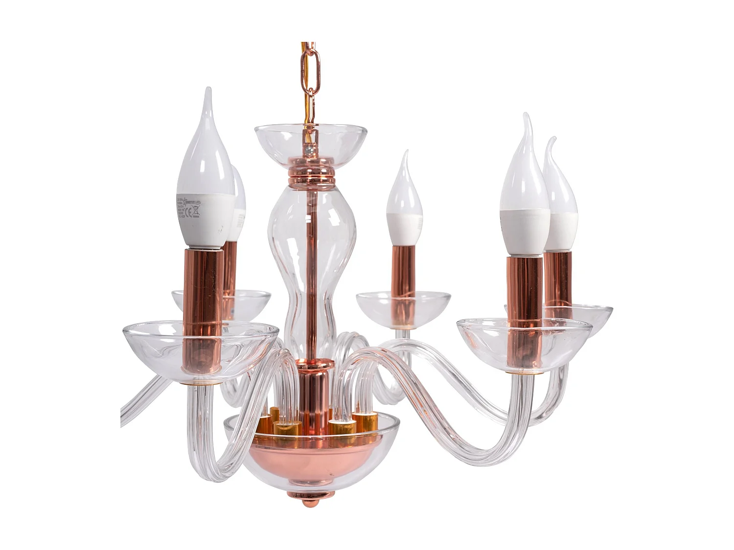 Lampe Suspendue Toolight App1081-6Cp Rose Gold